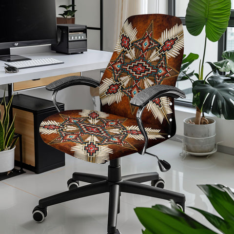 BS-00029 Native American All-in-one Office Chair Cover