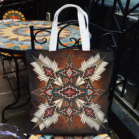 BS-00029 Native American Pocket Canvas Bag