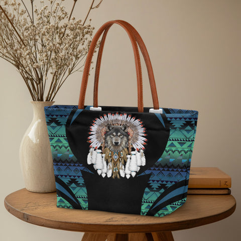 BZT63-0307M02 Wolf Native American Handbags