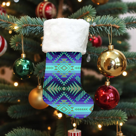 CKS0008 Native American Single Christmas Sock With Plush Cuff