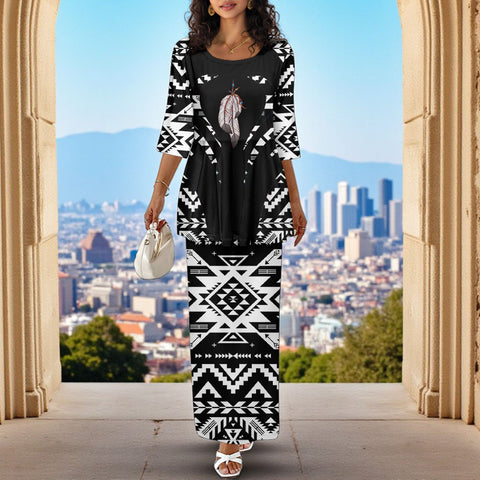 COMB076 Native American Ladies Two Piece Suit