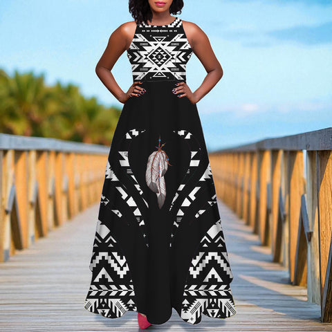 COMB076 Native American Long Sleeveless Dress