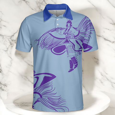 DS250516M01-04 Dancer Powwow Native American Polo T-Shirt 3D