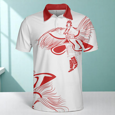 DS250516M01 Dancer Powwow Native American Polo T-Shirt 3D
