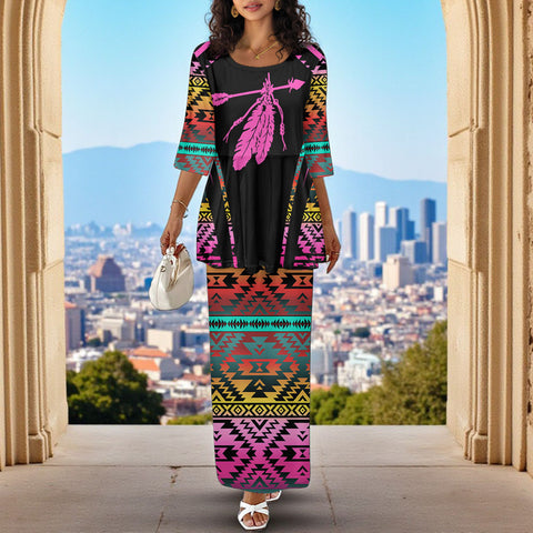 GB-HW000343 Native American Ladies Two Piece Suit