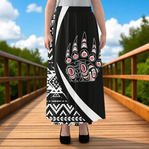GB-HW000769 Native American Women Maxi Chiffon Skirts With Lining