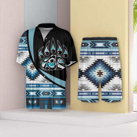 GB-HW000784 Native American Men Imitation Silk Shirt Suit