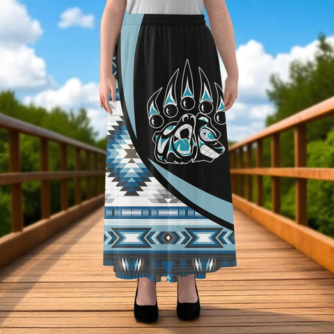GB-HW000784 Native American Women Maxi Chiffon Skirts With Lining
