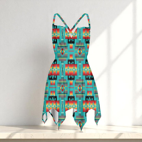 GB-NAT00046-01 Native American Women Slip Dress