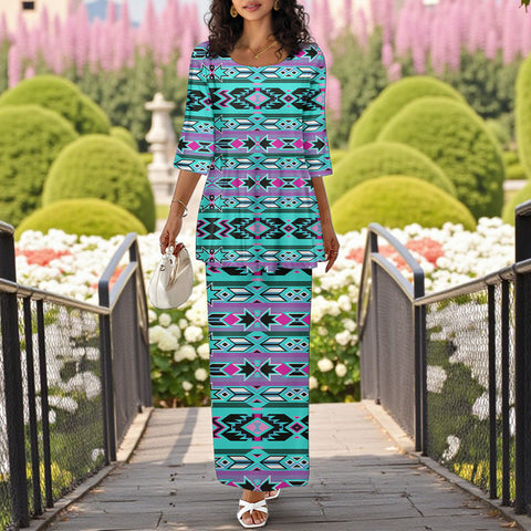 GB-NAT00645 Native American Ladies Two Piece Suit