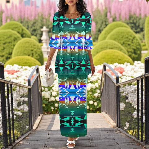 GB-NAT00654 Native American Ladies Two Piece Suit