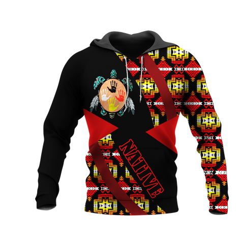 HD0012565 Pattern Native American Pride 3D Hoodie