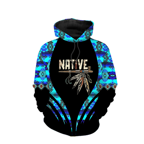 HD0012742 Feather Native American Pride 3D Hoodie