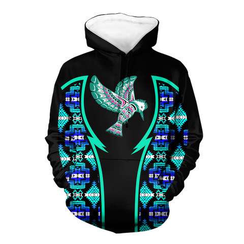 Powwow StoreHD000797 Pattern Native Pride 3D Hoodie