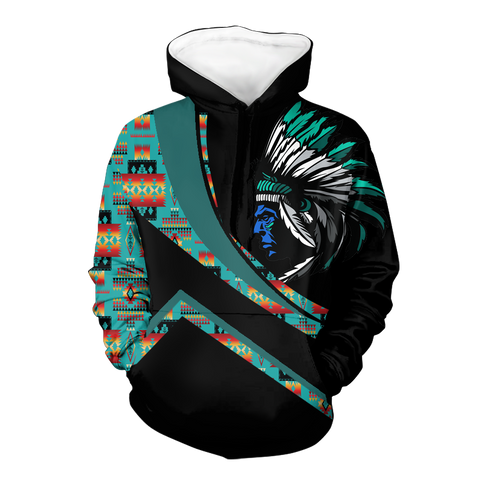 Powwow StoreHD001026 Pattern Native Pride 3D Hoodie