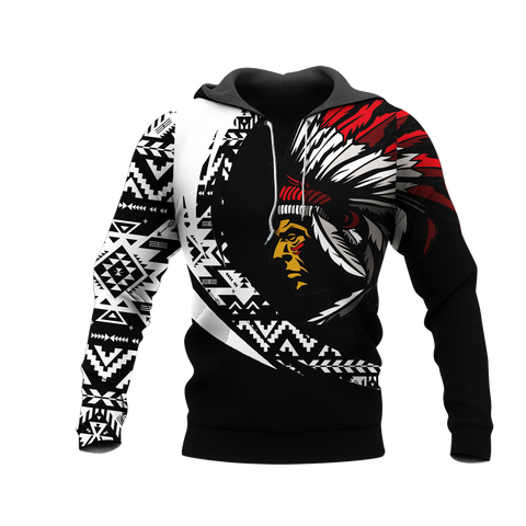 Powwow StoreHD001087 Pattern Native Pride 3D Hoodie