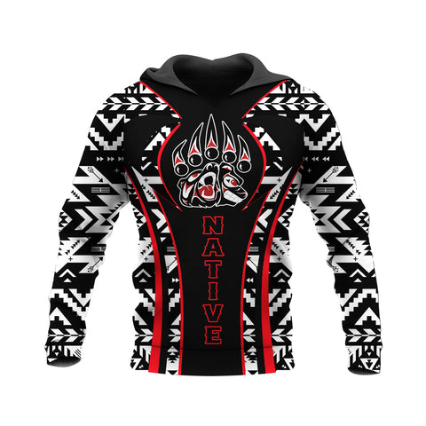 HD250203M07 Bear Chief Native American Pride 3D Hoodie