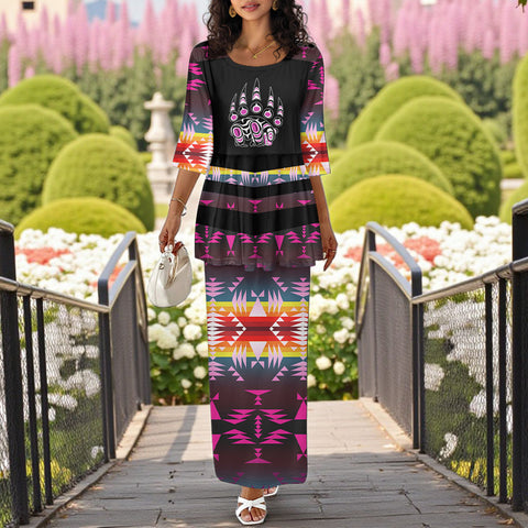 HLS001107 Native American Ladies Two Piece Suit