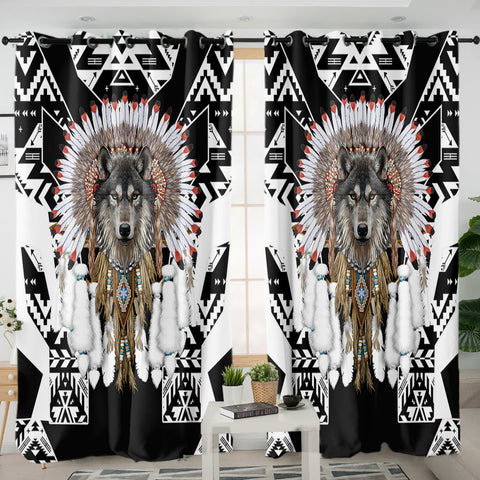 HW250429M01 Native American Living Room Curtain