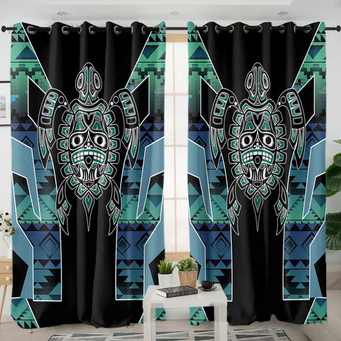 HW250429M05 Native American Living Room Curtain