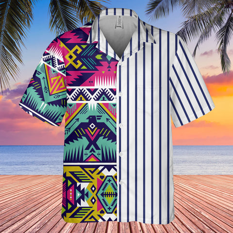 HW250721M12 Native American Hawaiian Shirt 3D