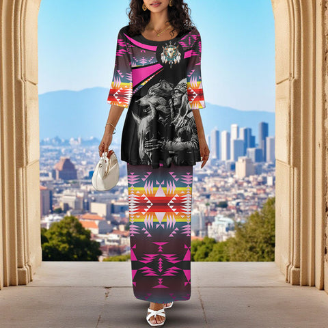 SFH00081 Native American Ladies Two Piece Suit