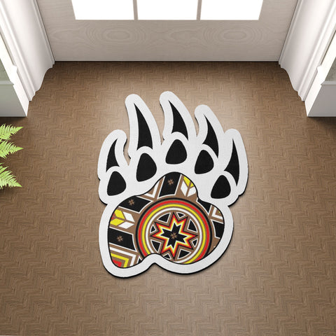 SM250512M01 Bear Clan Native American Shaped Mat