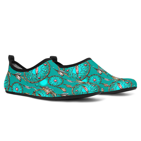 Powwow StoreAQS0012 Tribe Design Native American Aqua Shoes