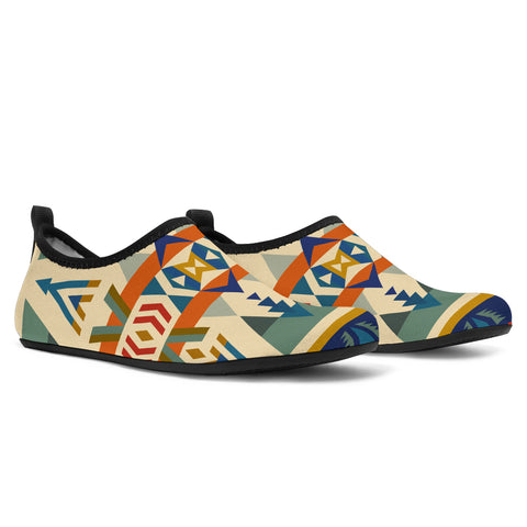 Powwow StoreAQS0015 Tribe Design Native American Aqua Shoes