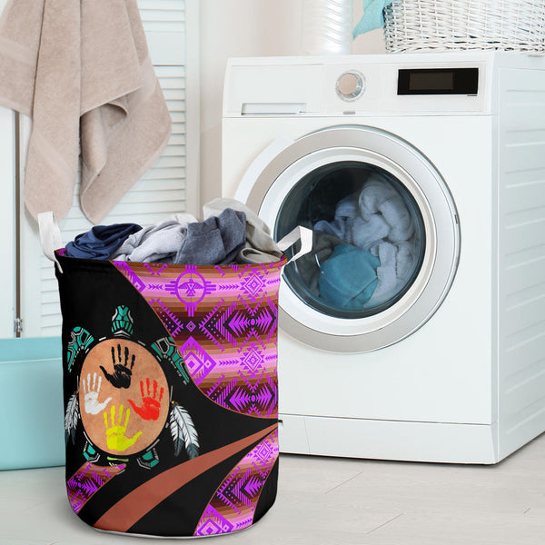 Tribal Legacy Quilted Laundry Basket main image 1
