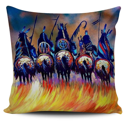 5 Warriors Native American Pillow Covers - Powwow Store