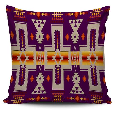 Powwow Store gb nat00062 09 purple tribe design native american pillow cover