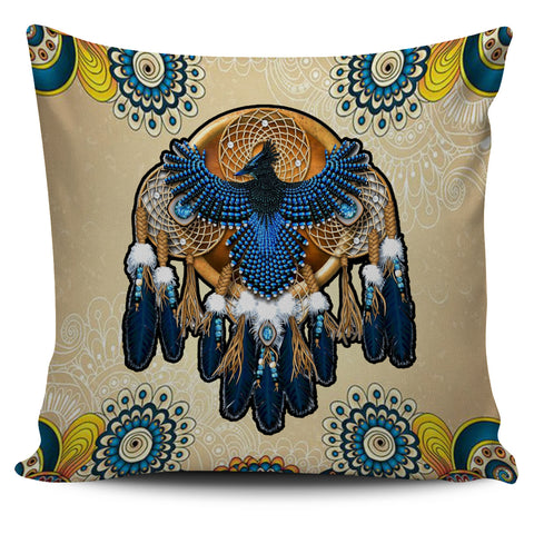 Powwow Store gb nat00131 blue thunderbird native american pillow covers