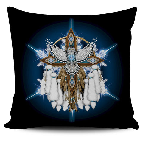 Snow Owl Dreamcatcher Native American Pillow Covers - Powwow Store
