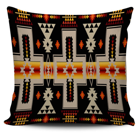 Powwow Store gb nat00062 01 black tribe design native american pillow cover