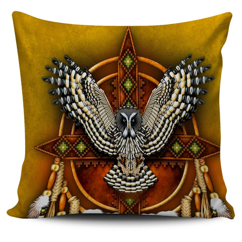 Snow Owl Dreamcatcher Native American Pillow Covers - Powwow Store