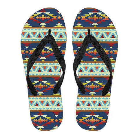 Pattern Geometric Native American Flip Flops - Powwow Store