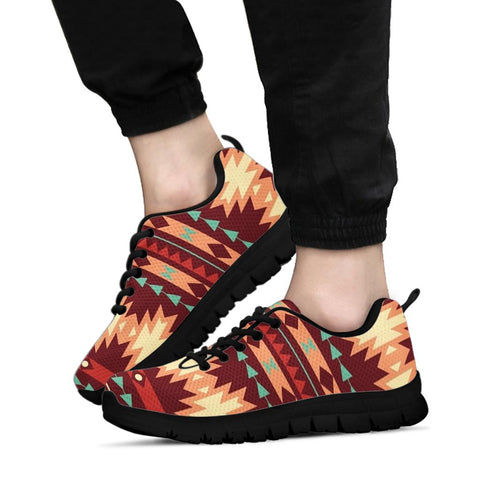 Powwow Store gb nat00510 red ethnic pattern sneaker
