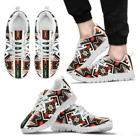 Tribal Colorful Pattern Native American Sneaker - Powwow Store