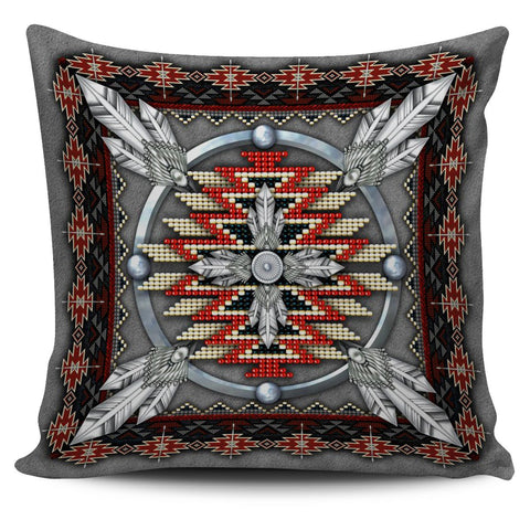 Mandala Gray Native American Pillow Covers - Powwow Store