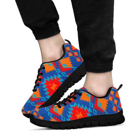 Powwow Store gb nat00520 red yellow geometric sneaker