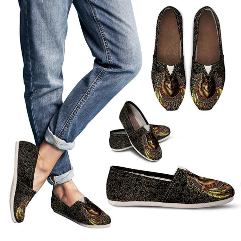 Wolf Dreamcatcher Native American Design Casual Shoes - Powwow Store