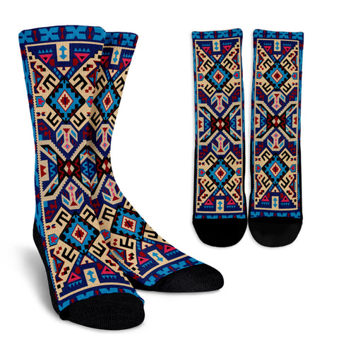 Powwow Store pink blue native tribes native american crew socks