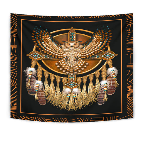 Powwow Store gb nat00078 golden owl dreamcatcher native american
