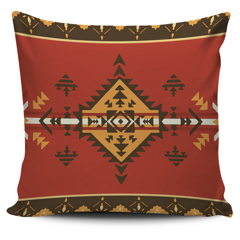 Powwow Store gb nat00331 geometric pattern red pillow covers