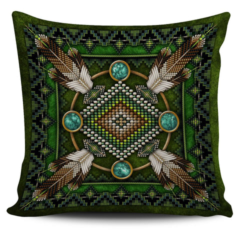 Mandala Green Native American Pillow Covers - Powwow Store