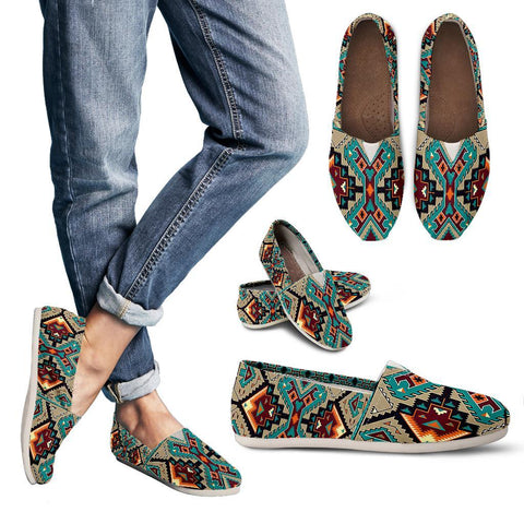 Blue Tribe Pattern Native American Pride Casual Shoes - ProudThunderbird