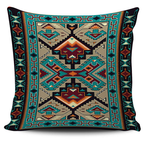 Tribe Blue Pattern Native American Pillow Covers - Powwow Store