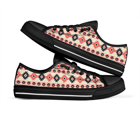 Powwow Store gb nat00375 pink navy pattern native no box low top shoes black