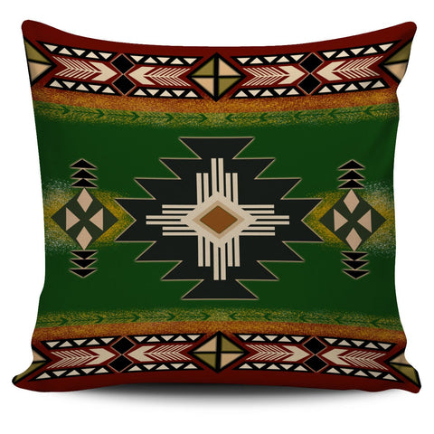 Southwest Green Symbol Native American Pillow Covers - Powwow Store